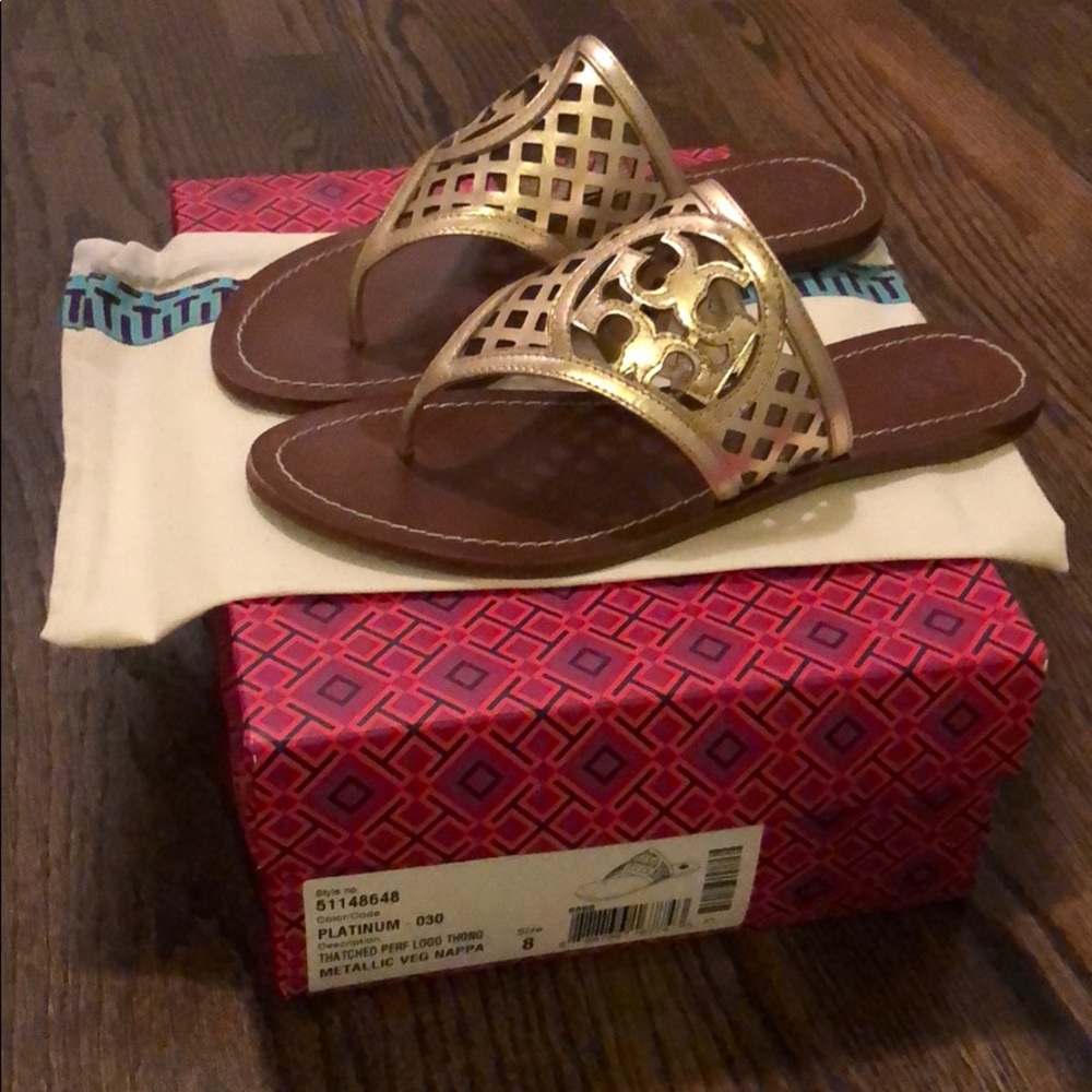 Tory Burch logo sandals